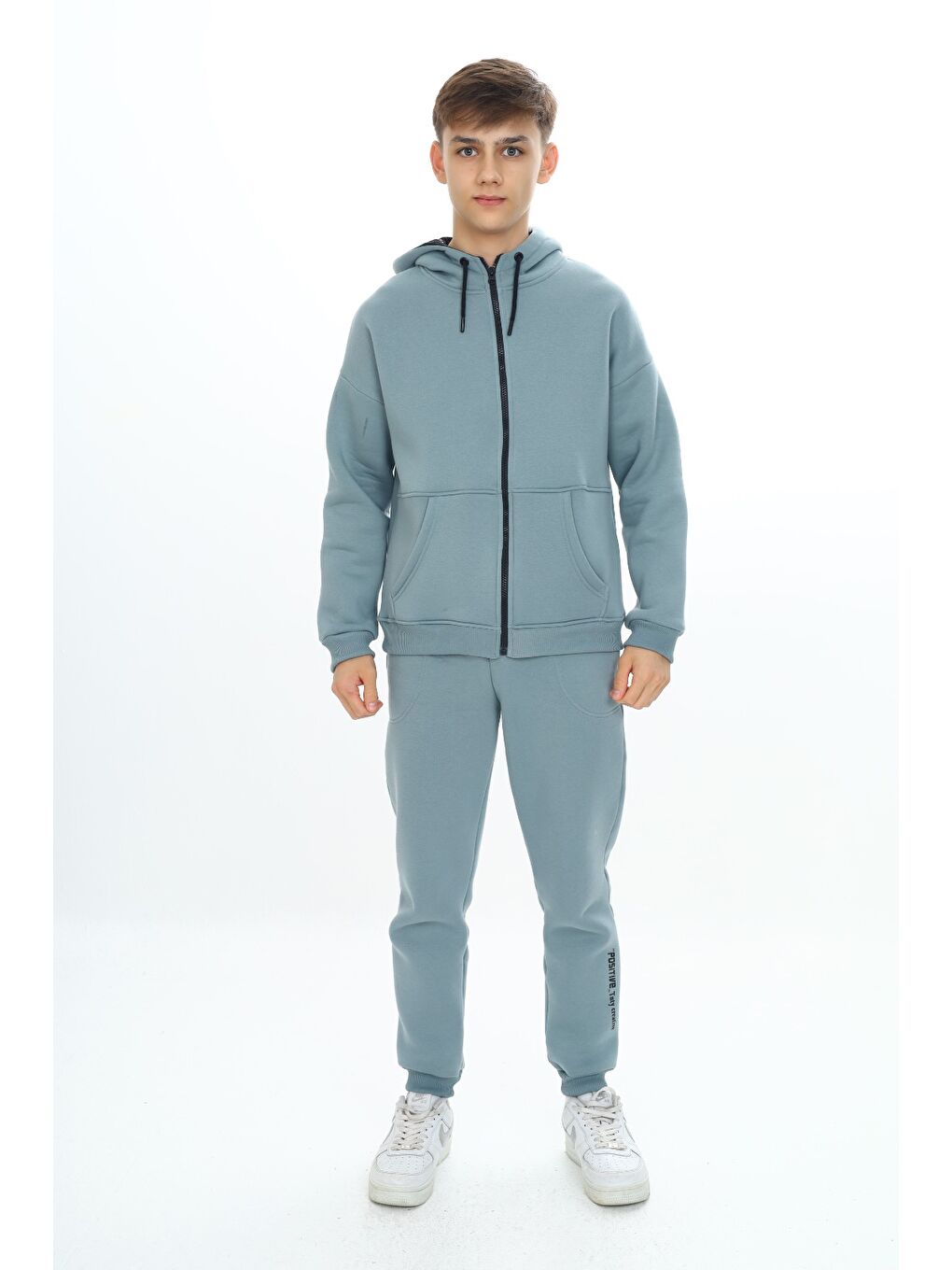 Lila Erkek Çocuk Kapüşonlu Eşofman Takım-1