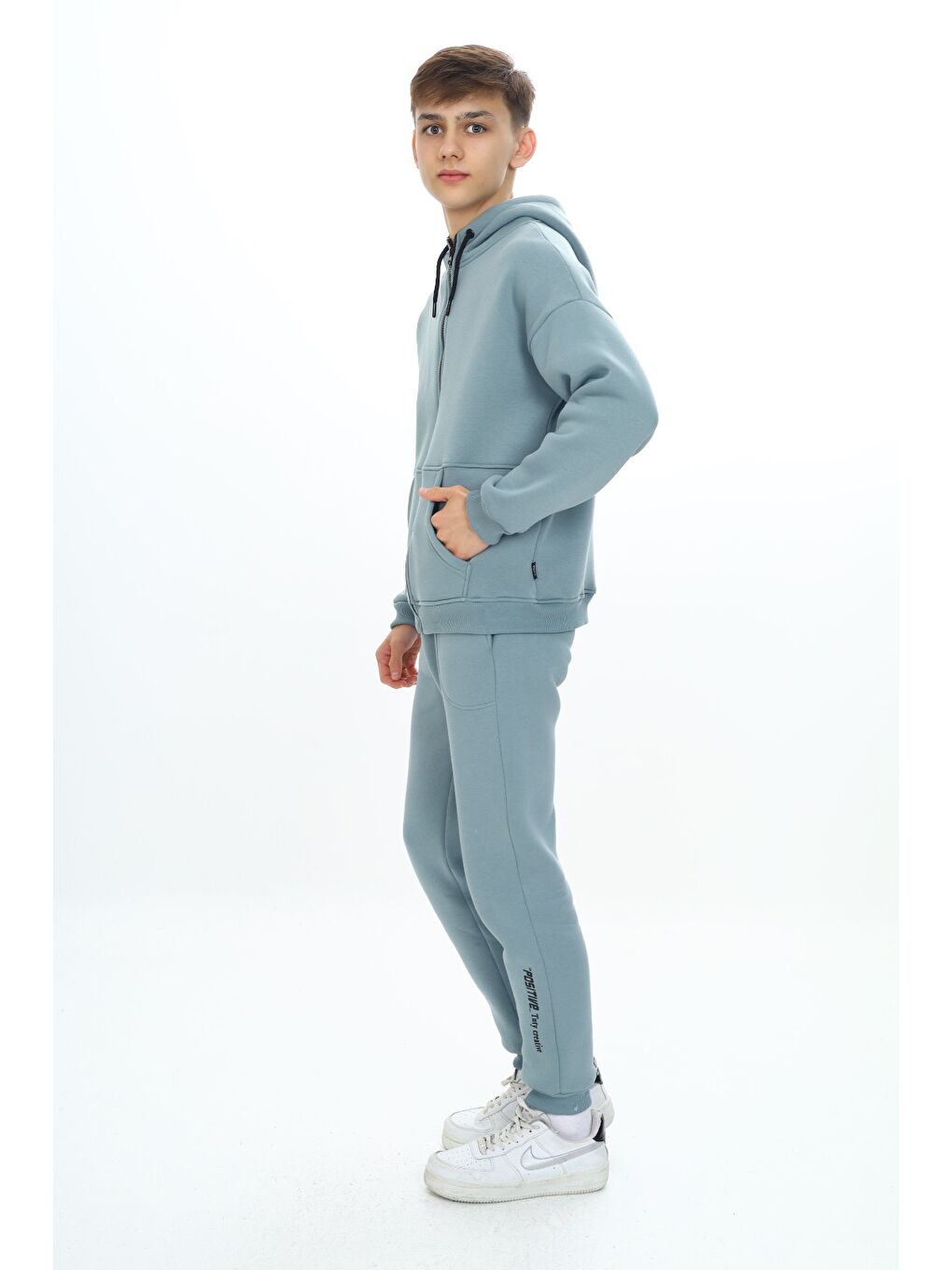 Lila Erkek Çocuk Kapüşonlu Eşofman Takım-2