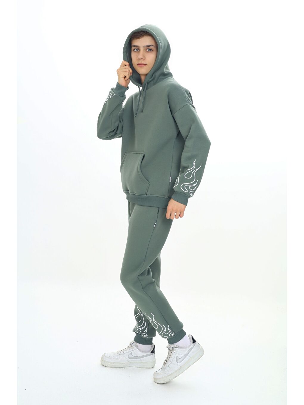 Gri Erkek Çocuk Baskılı Eşofman Takım-4