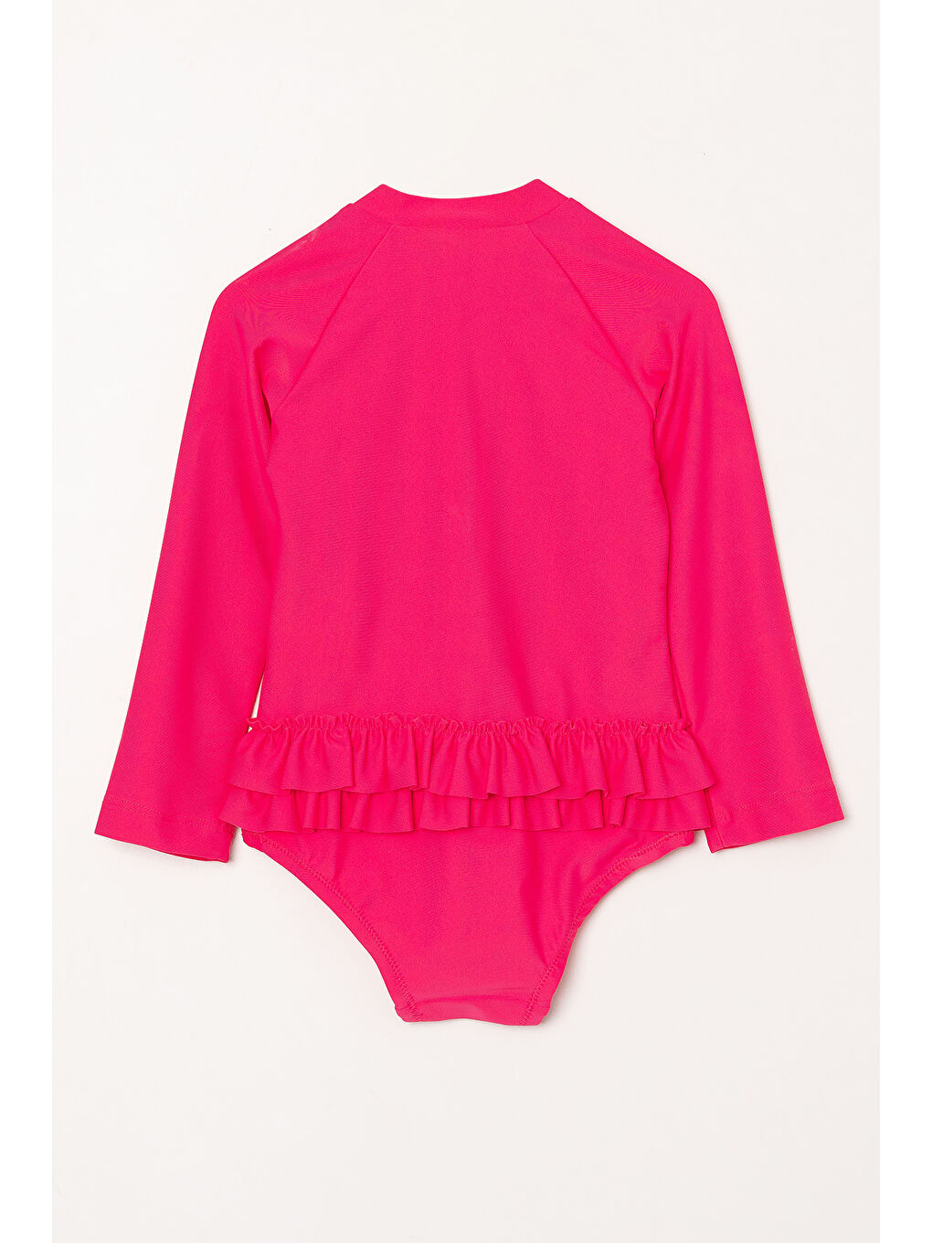 UV Korumalı Uzun KolluTulum Kız Bebek Yüzücü Mayo 5110 Fuşya-2