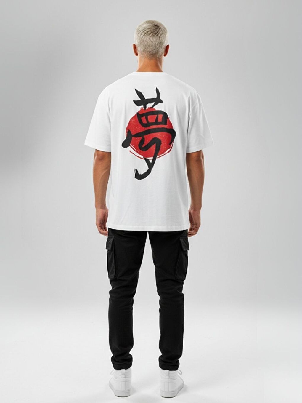 Beyaz Japanese İcon Baskılı Regular Tişört