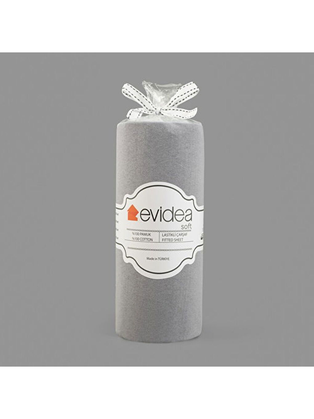 Soft Penye Çift Kişilik Lastikli Çarşaf - Gri - 160x200 cm-2