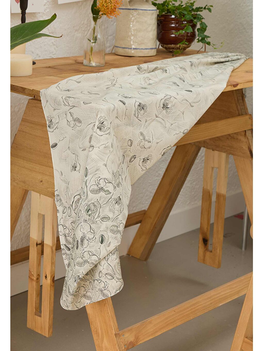 Ruby Desen Şal Ekru-1