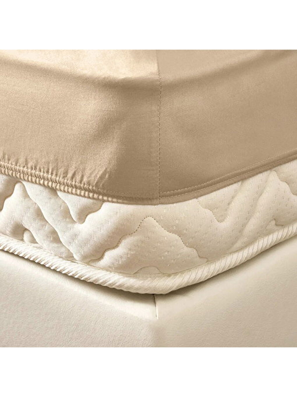 Soft Penye Çift Kişilik Lastikli Çarşaf - Bej - 160x200 cm-3