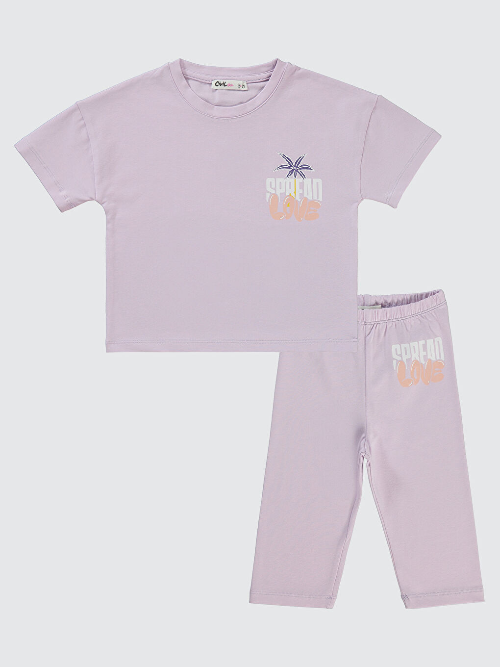 Pembe Girls Kız Çocuk 3'lü Takım 2-5 Yaş Somon-2