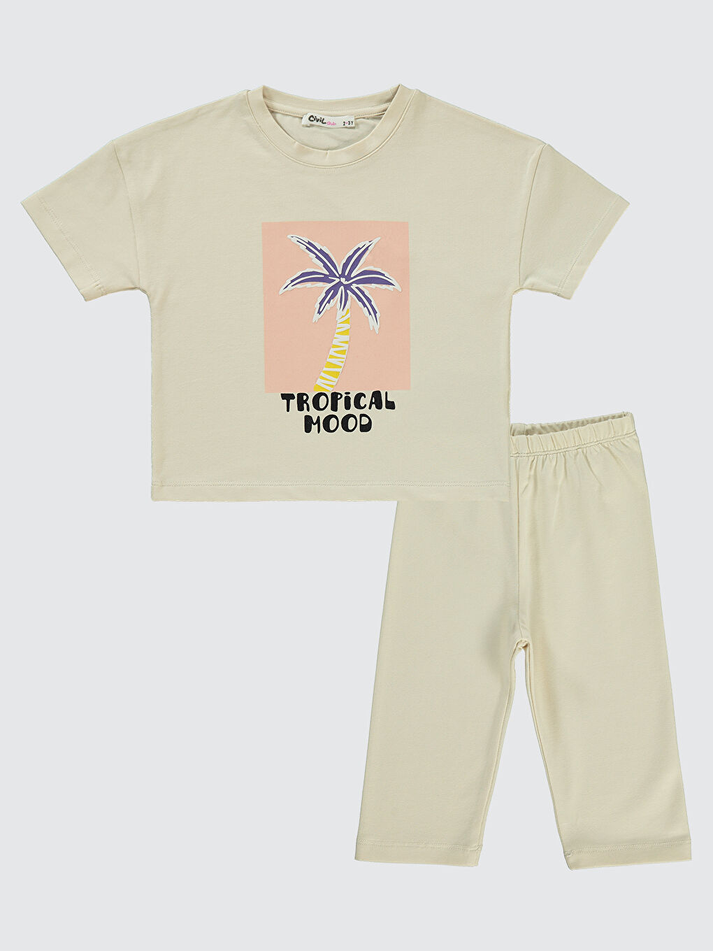 Pembe Girls Kız Çocuk 3'lü Takım 2-5 Yaş Somon-3