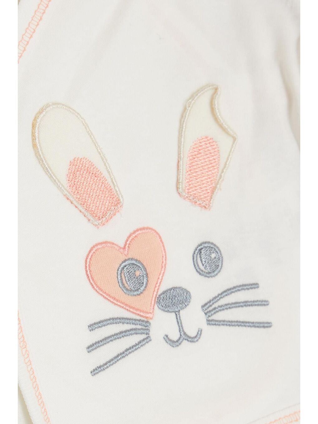 Kız Bebek Hastane Çıkışı 5 li Paskalya Temalı Sevimli Tavşancık Desenli Ekru (3 Ay)-5