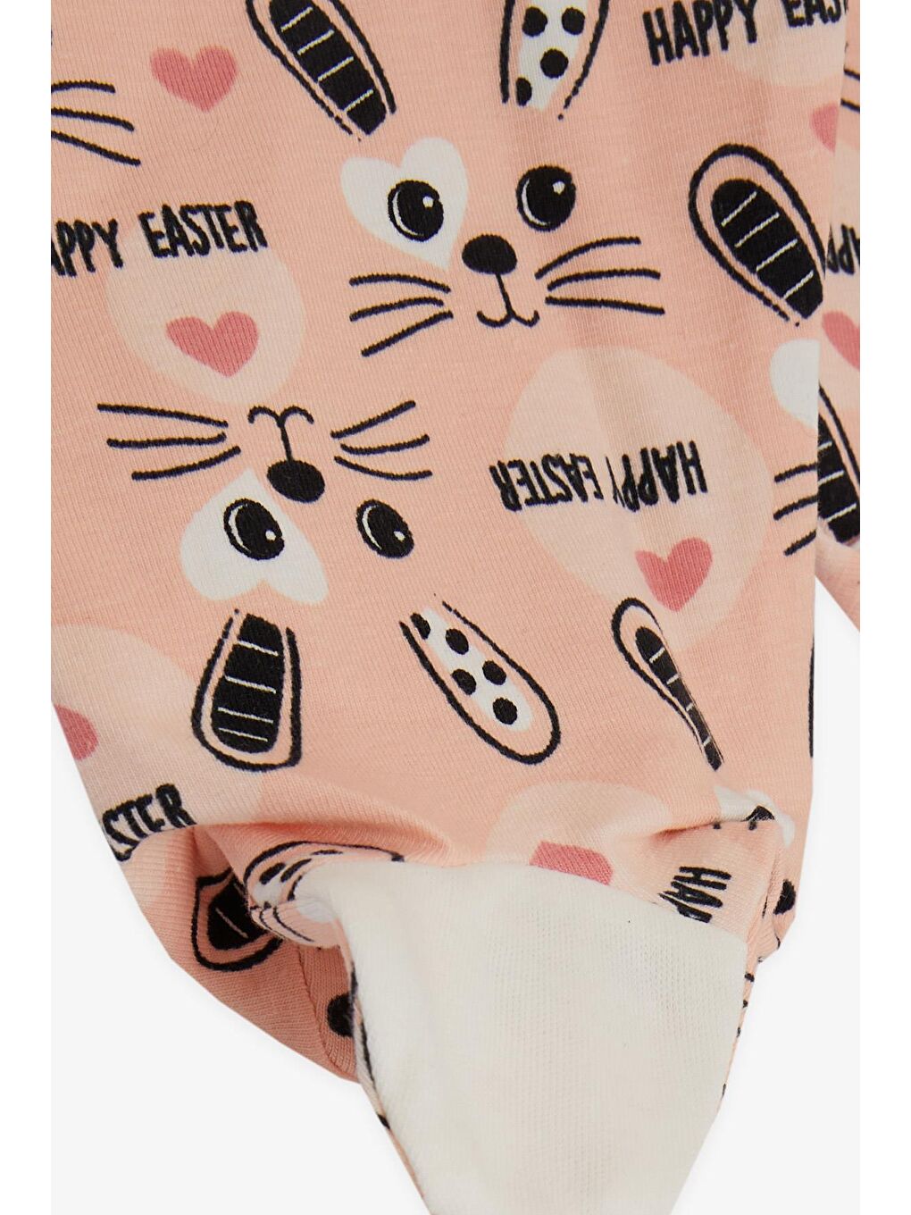 Kız Bebek Hastane Çıkışı 5 li Paskalya Temalı Sevimli Tavşancık Desenli Ekru (3 Ay)-6