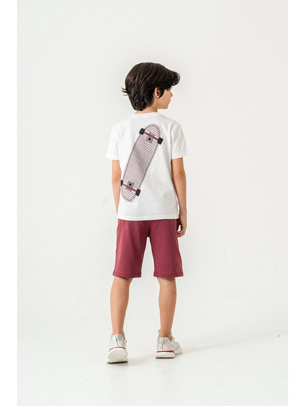 Ekru Skate Life Sırt Baskılı Erkek Çocuk Takım 50601-1