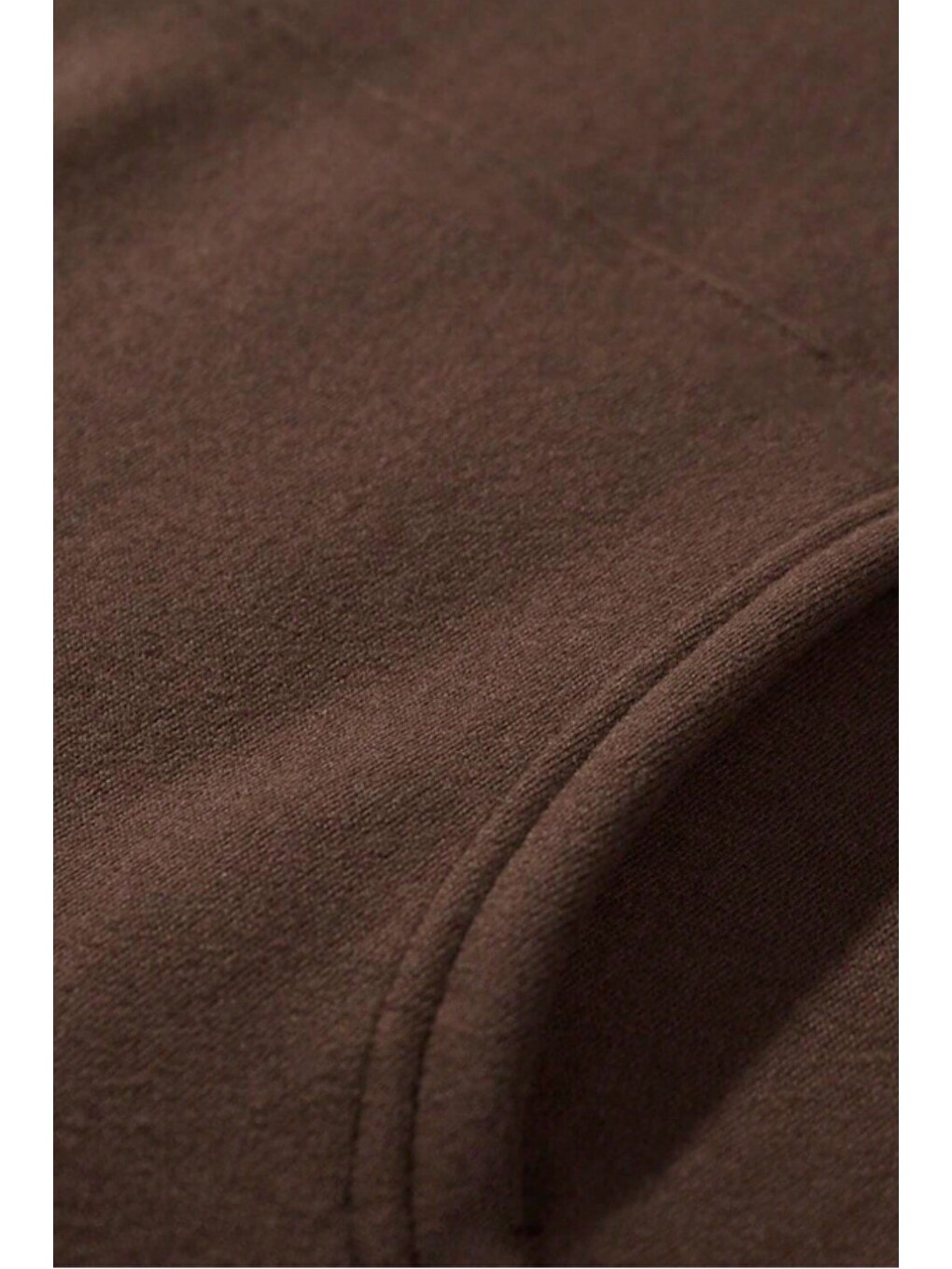 Kahverengi Regular Kapüşonlu Sweatshirt Erkek Unisex 3 İplik Şardonlu %100 Pamuk Basic Hoodie-2