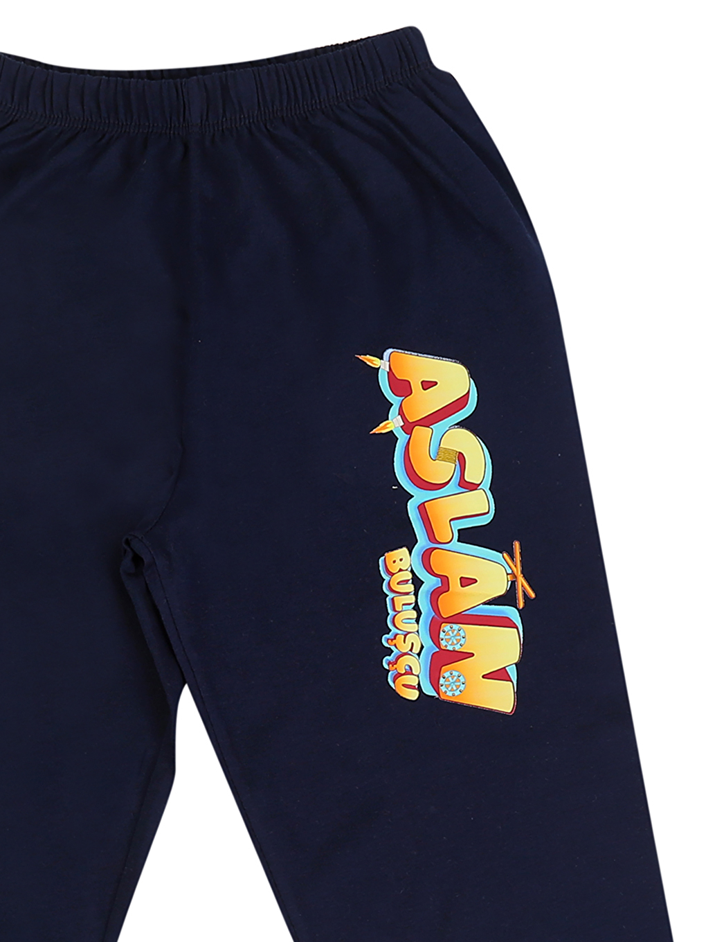 Vitmo Indigo Aslan Buluşçu Erkek Çocuk Kısa Kollu %100 Pamuklu Pijama Takımı - 4