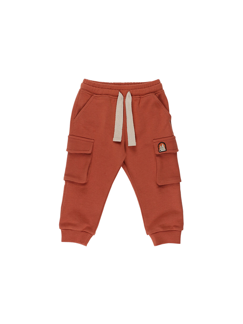 Kahverengi Erkek Çocuk Süs Etikteli Eşofman Alt