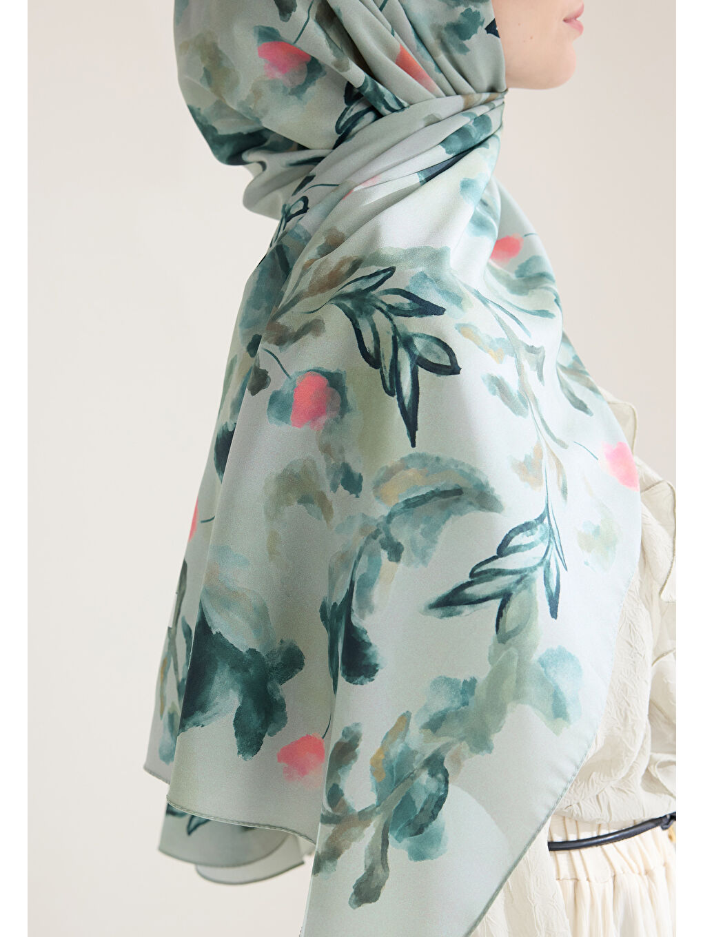 Isla Desen Şal Soft Yeşil-2