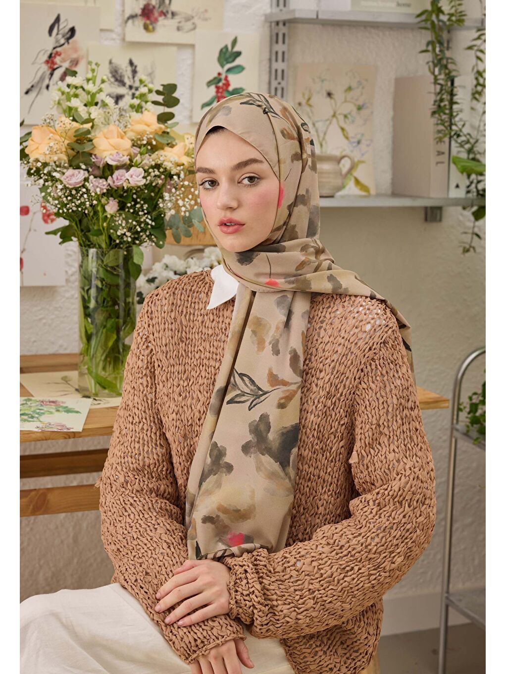 Isla Desen Şal Pembe-2