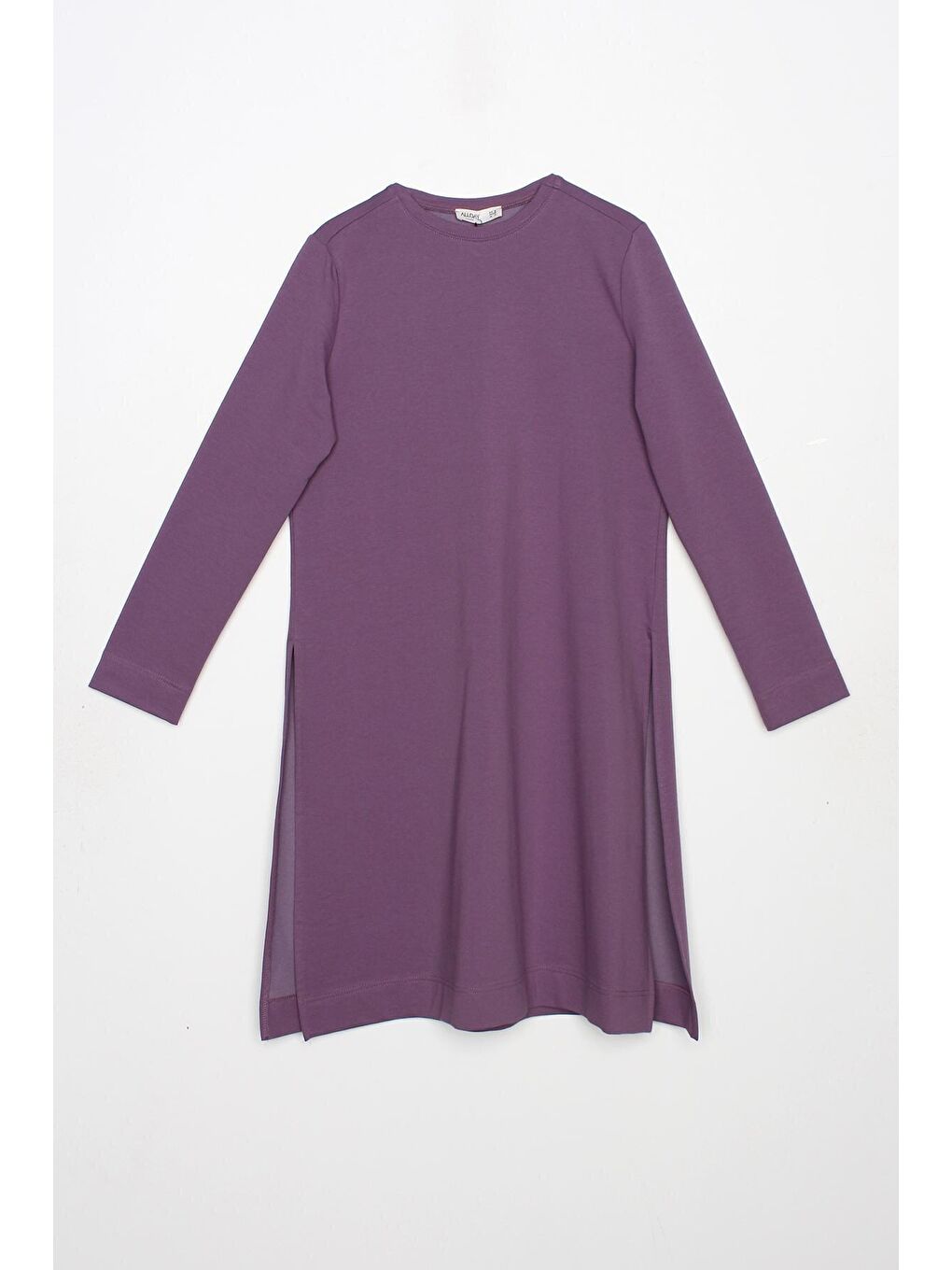 Koyu Lila Yanları Yırtmaçlı Pantolonlu Cepli Takım-4