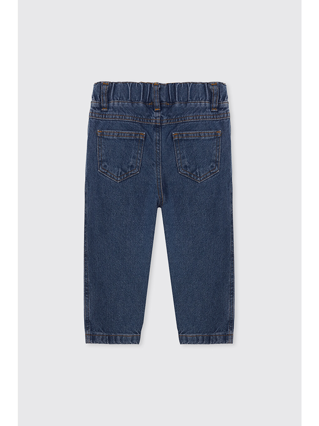 Erkek Bebek Beli Lastikli Lacivert Jean Pantolon-1