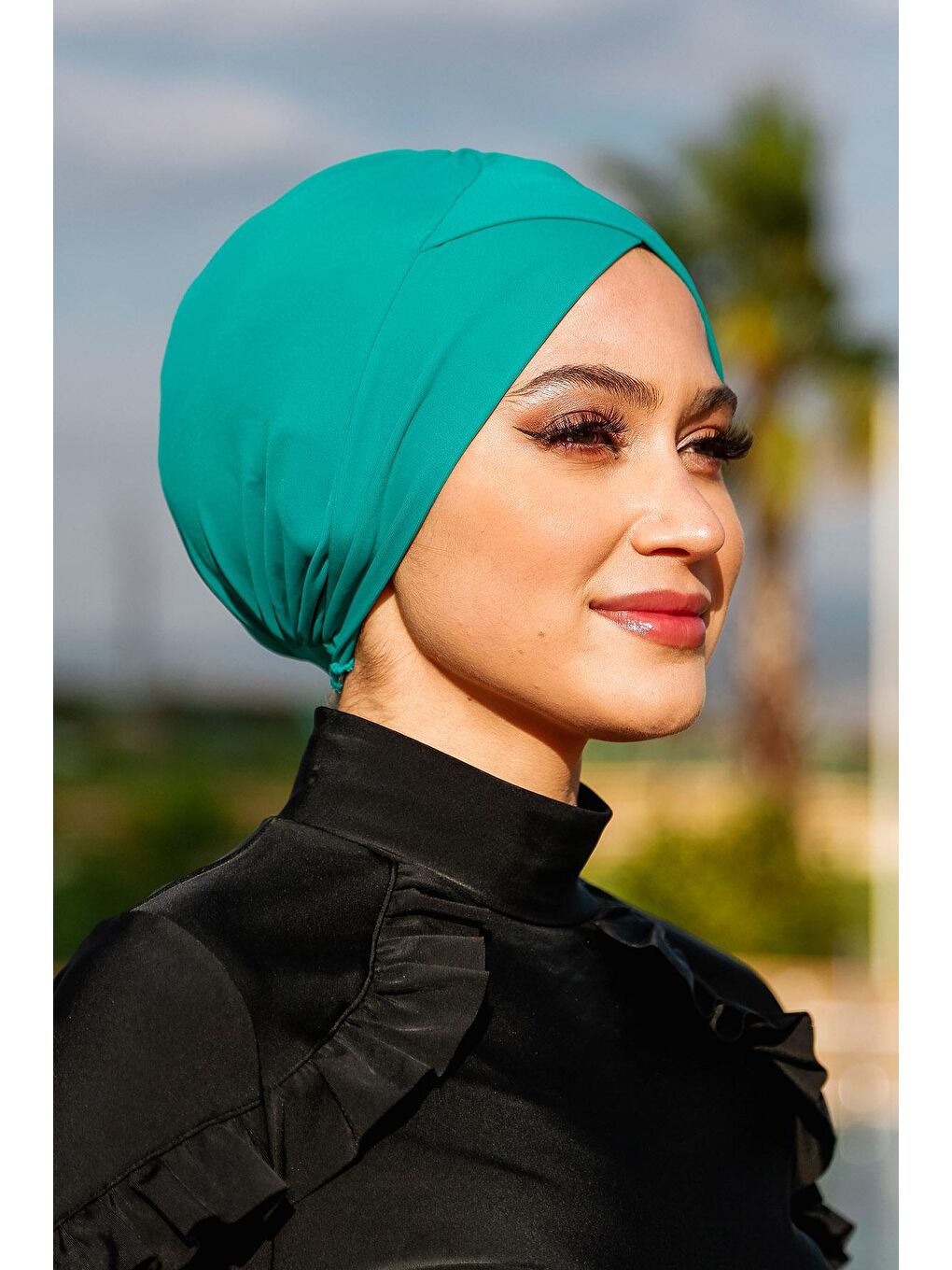 Yeşil Çapraz Deniz Havuz Mayo Bonesi ROB-18-2