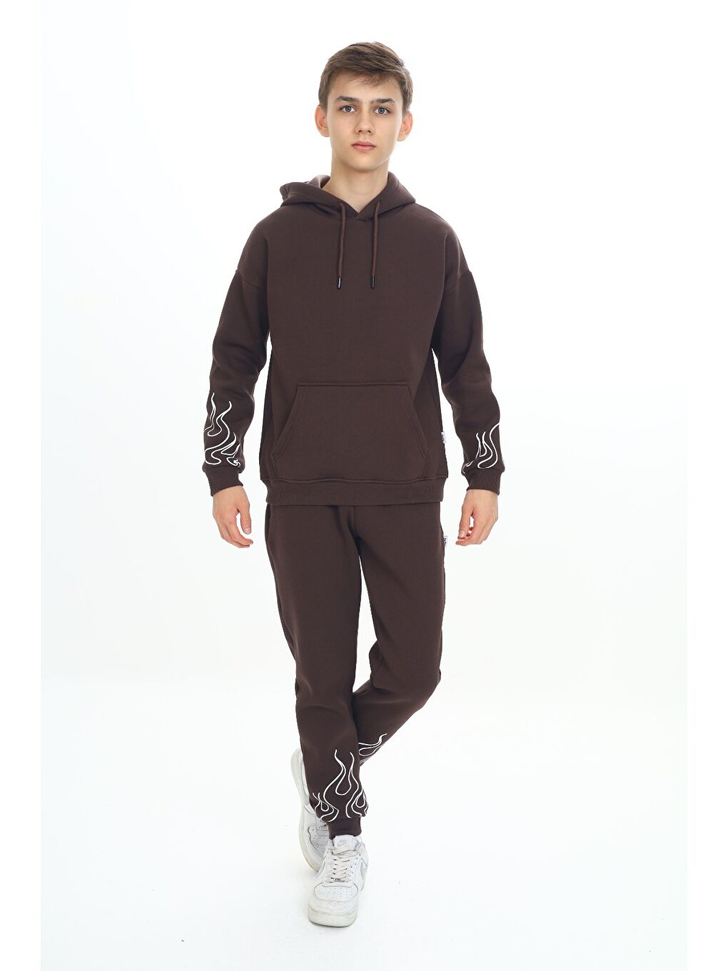 Kahverengi Erkek Çocuk Baskılı Eşofman Takım-4