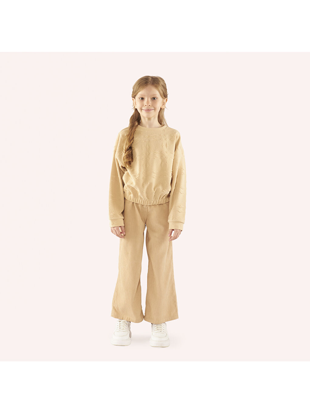 Bej Kız Çocuk Sweatshirt-1