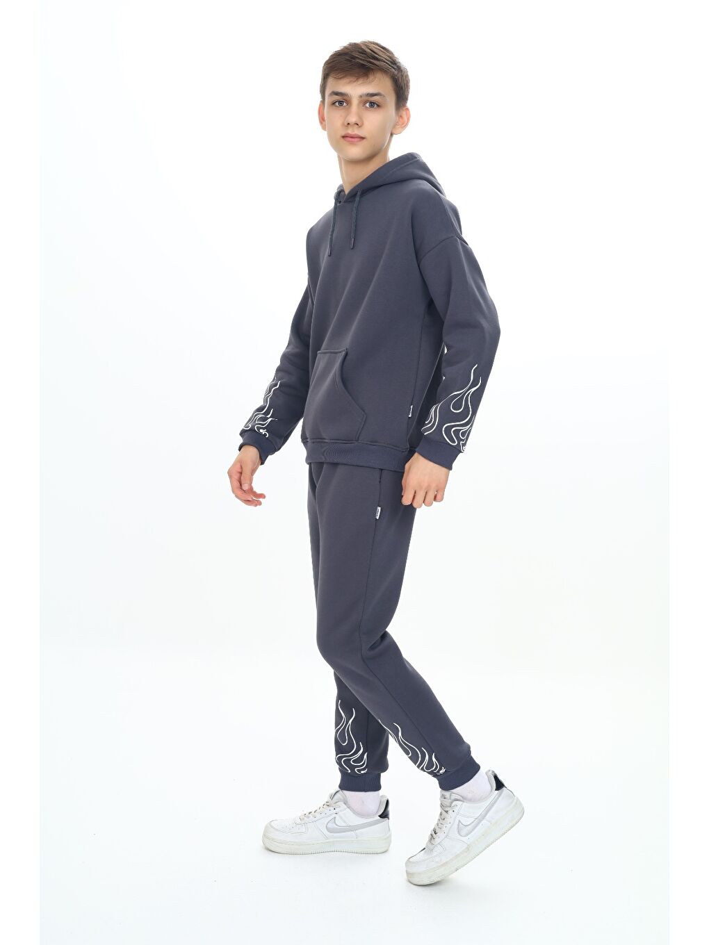 Antrasit Erkek Çocuk Baskılı Eşofman Takım-3