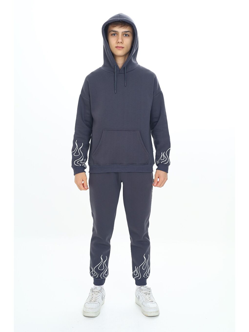 Antrasit Erkek Çocuk Baskılı Eşofman Takım-7