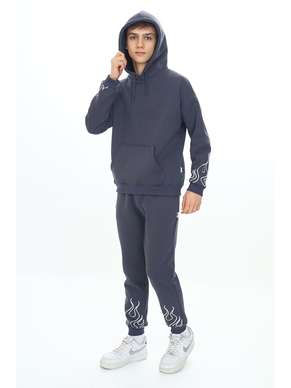 Antrasit Erkek Çocuk Baskılı Eşofman Takım-8