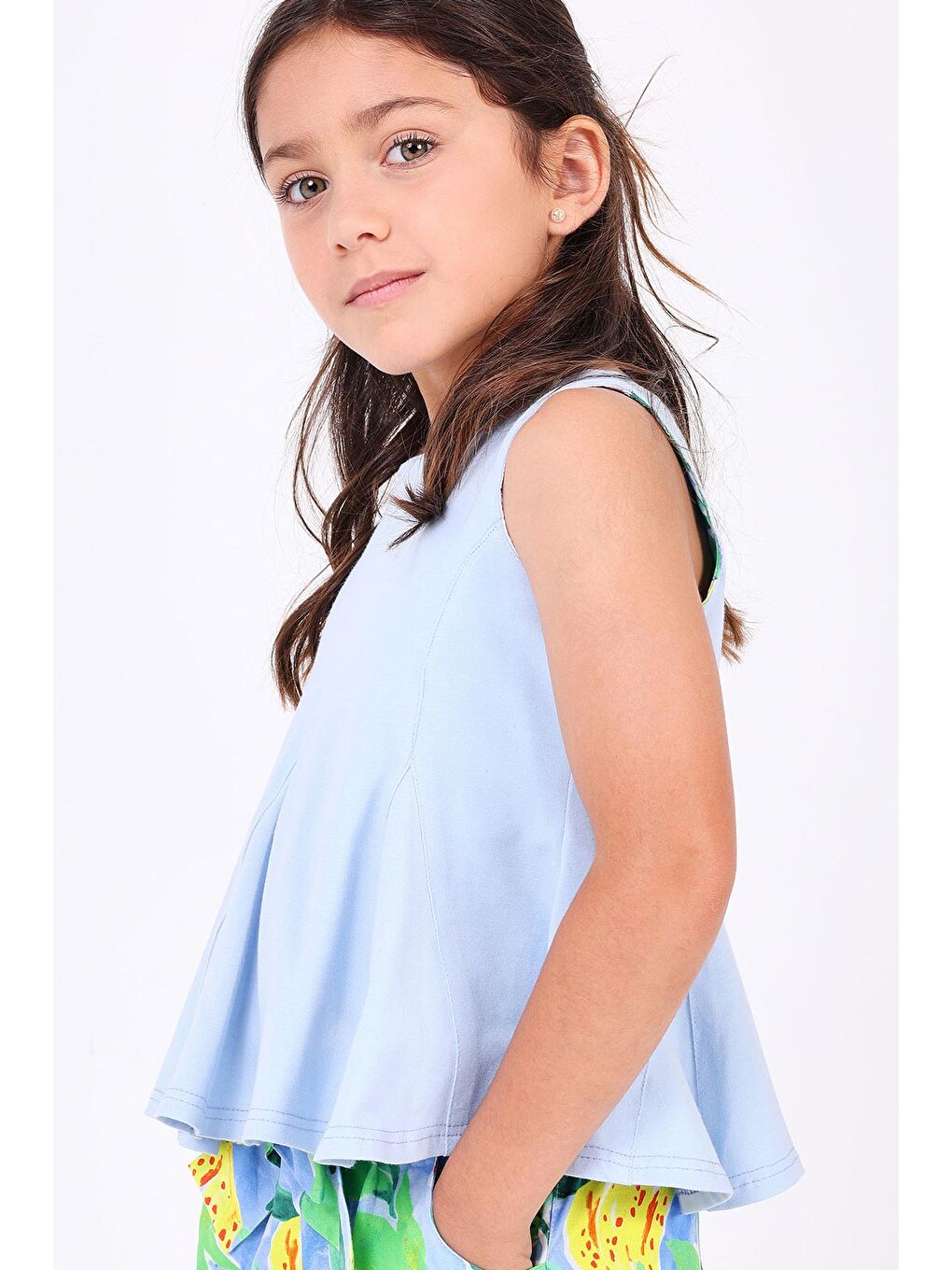 Kız Çocuk Bluz Mavi-4