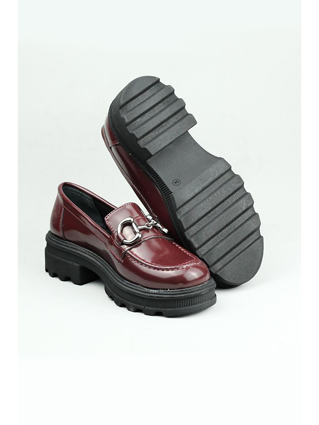 490101 Makosen Bordo Rugan Günlük Ayakkabı Kadın-4