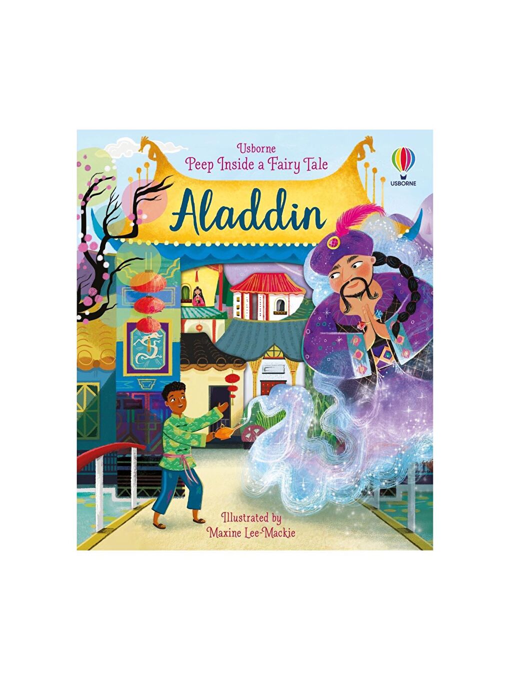 The Usborne Beyaz-Renklibaskı Peep Inside A Fairy Tale Aladdin