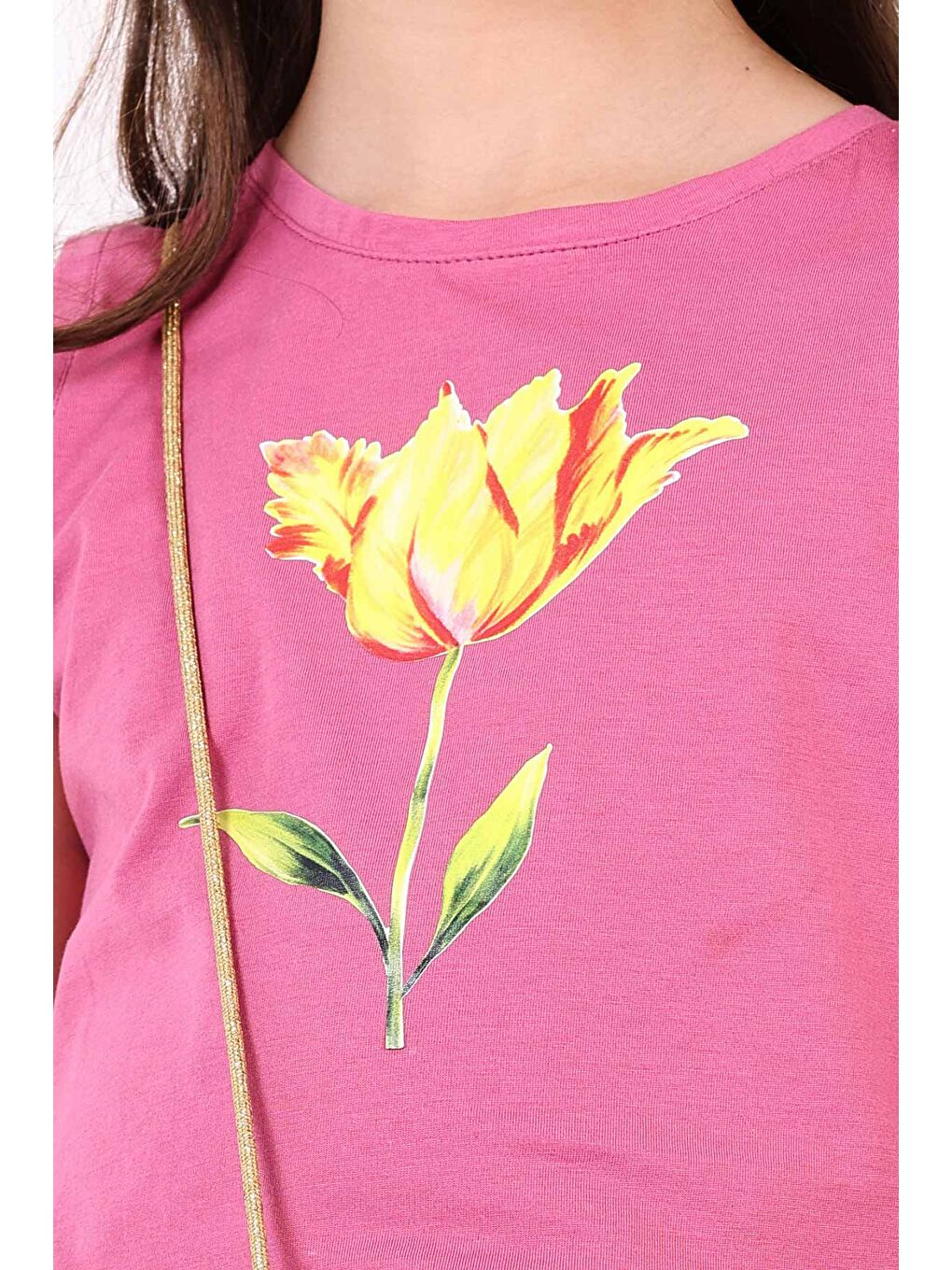 Kız Çocuk Bluz Fuşya-5