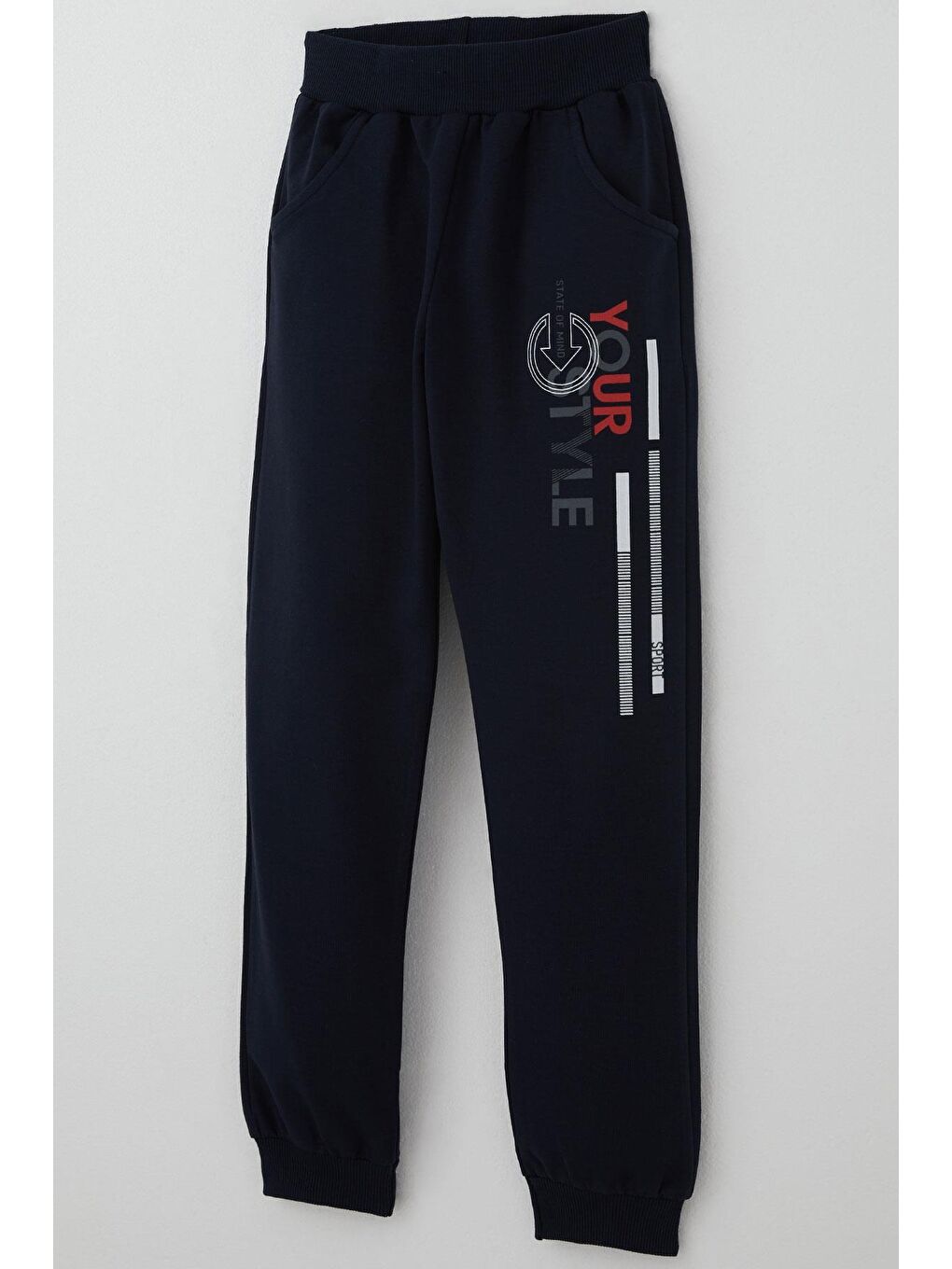 Erkek Çocuk Eşofman Takımı Cep Kapak Detaylı Yazı Baskılı Kırmızı (7-12 Yaş)-6