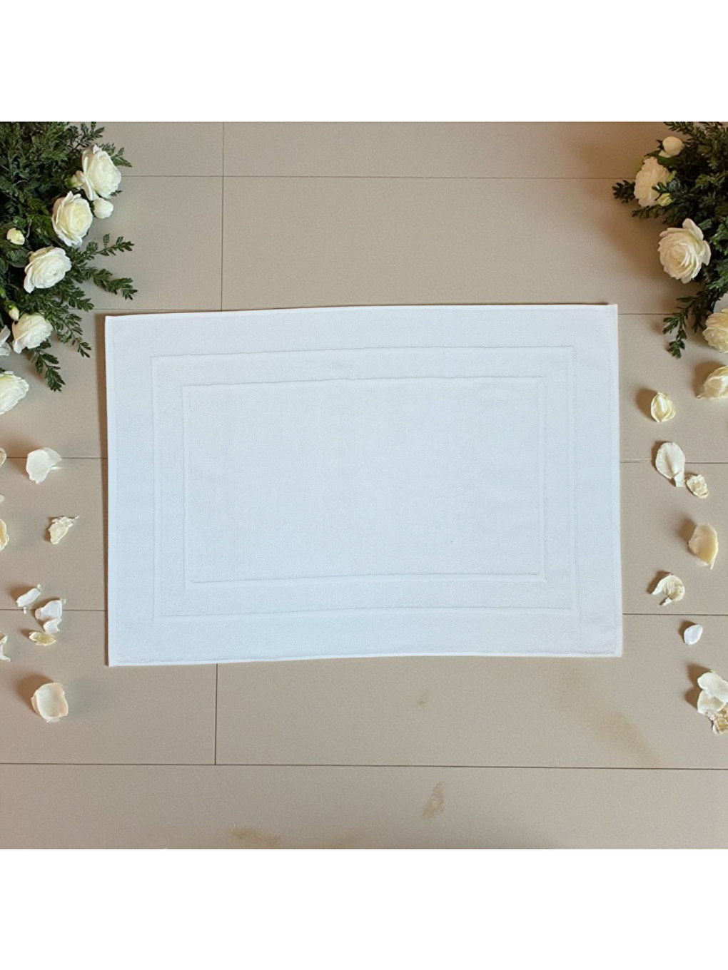 Vionte Banyo Ayak Havlusu | Beyaz | Otel Serisi | 320gr | 50x70