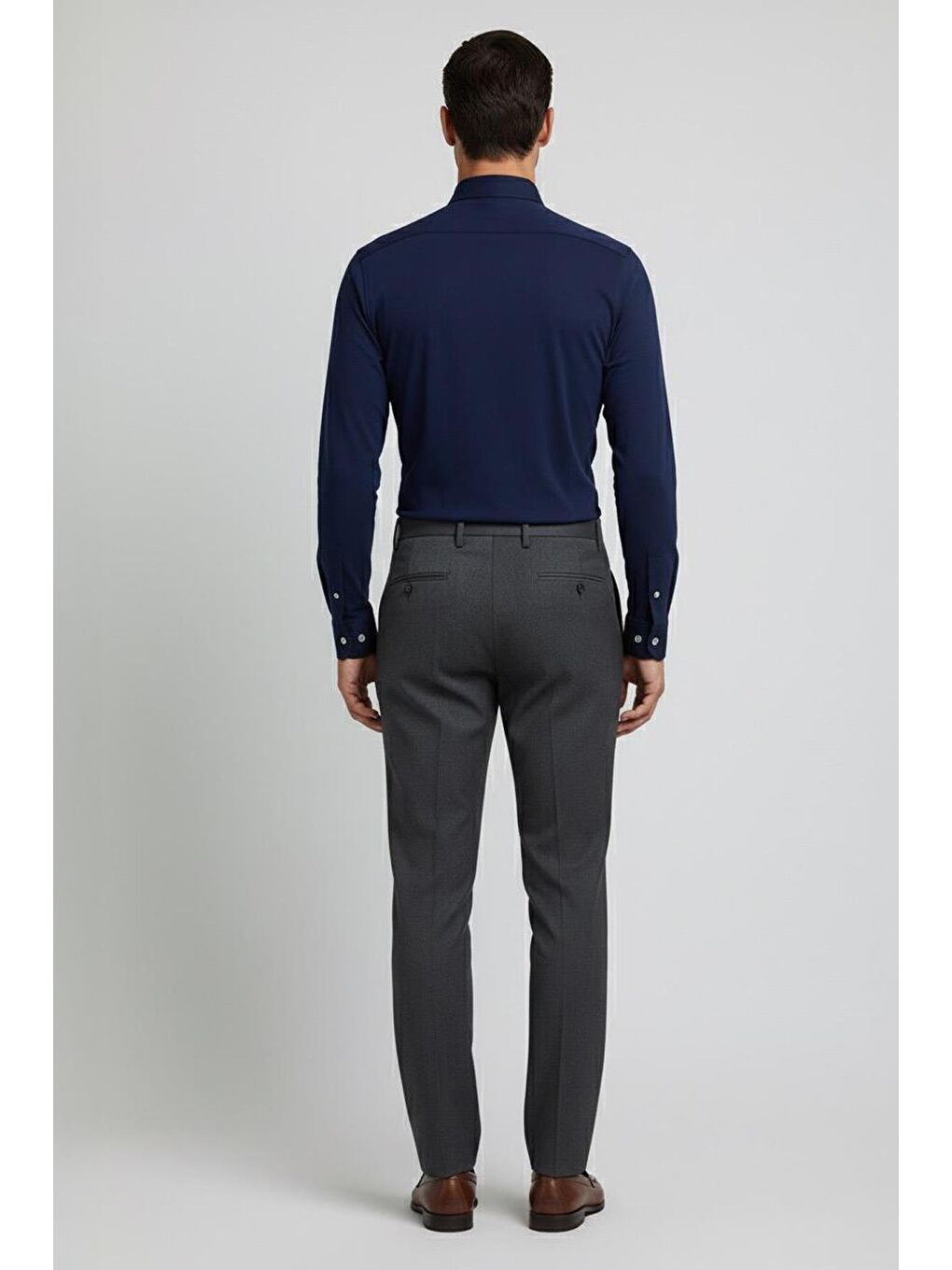 Giotelli Lacivert Slim Fit %100 Pamuk Klasik Yaka Erkek Gömlek-2