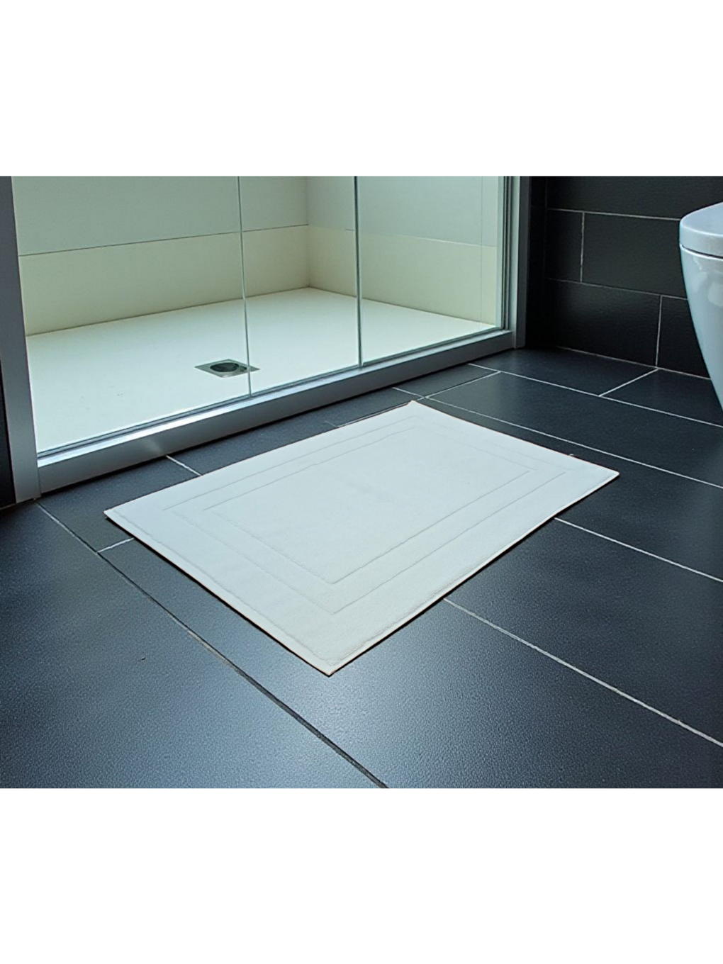 Vionte Banyo Ayak Havlusu | Beyaz | Otel Serisi | 320gr | 50x70-3