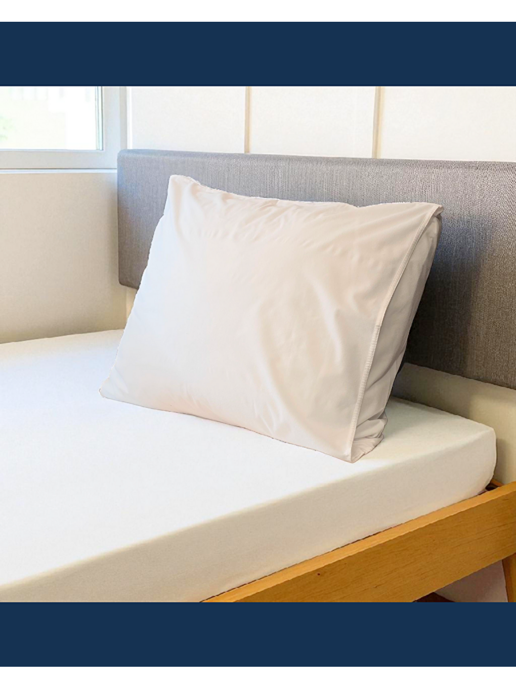 Beyaz Solivane Otel Tipi Yastık Alezi | Su Geçirmez Kumaş | Queen Size 60x80-5