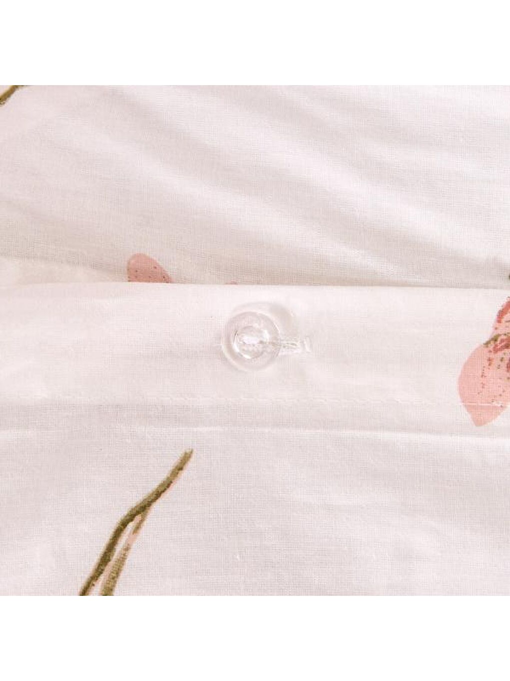 Lila Soft Ganye Tek Kişilik Nevresim Takımı - Ekru / Yeşil-1