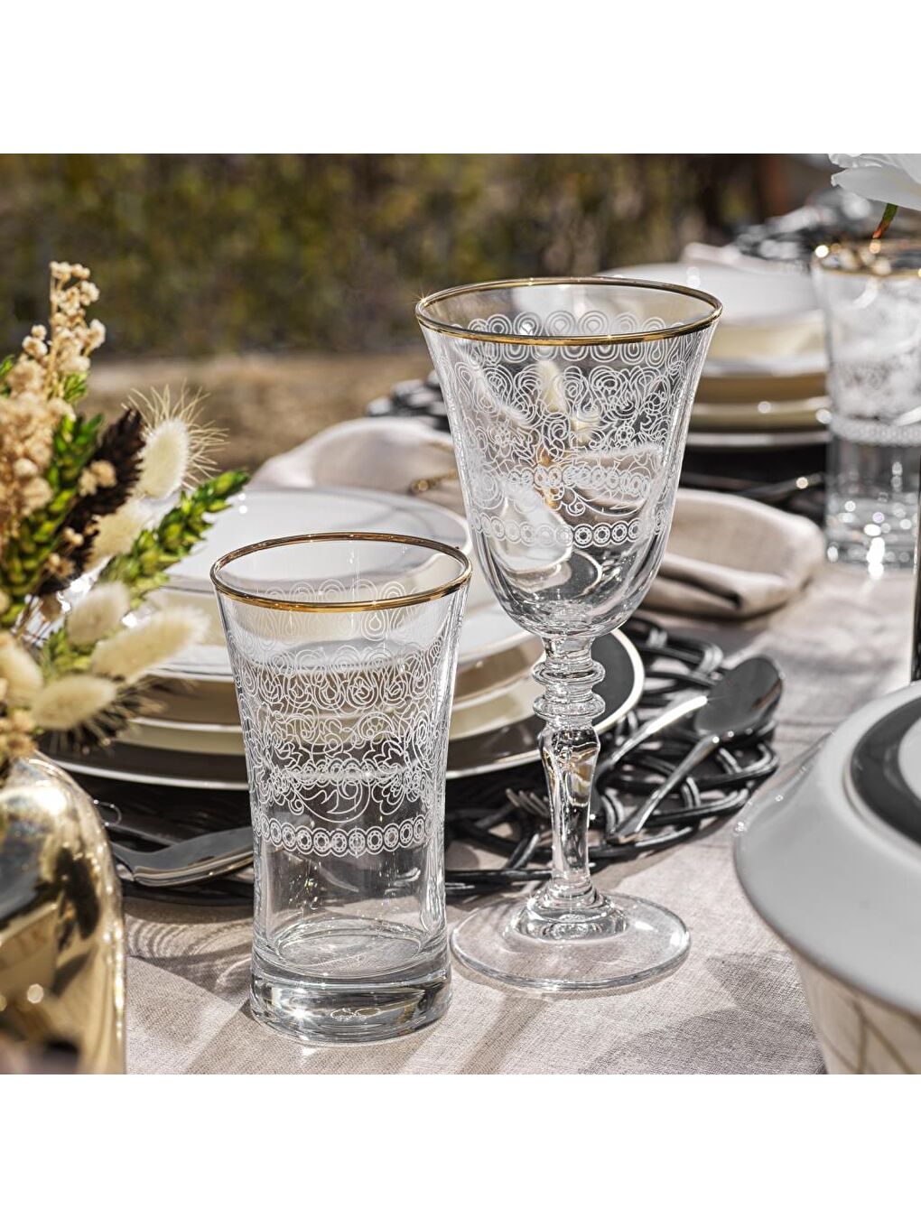 Tılsım Charm Yemek Takımı 60 Parça-Siyah-8