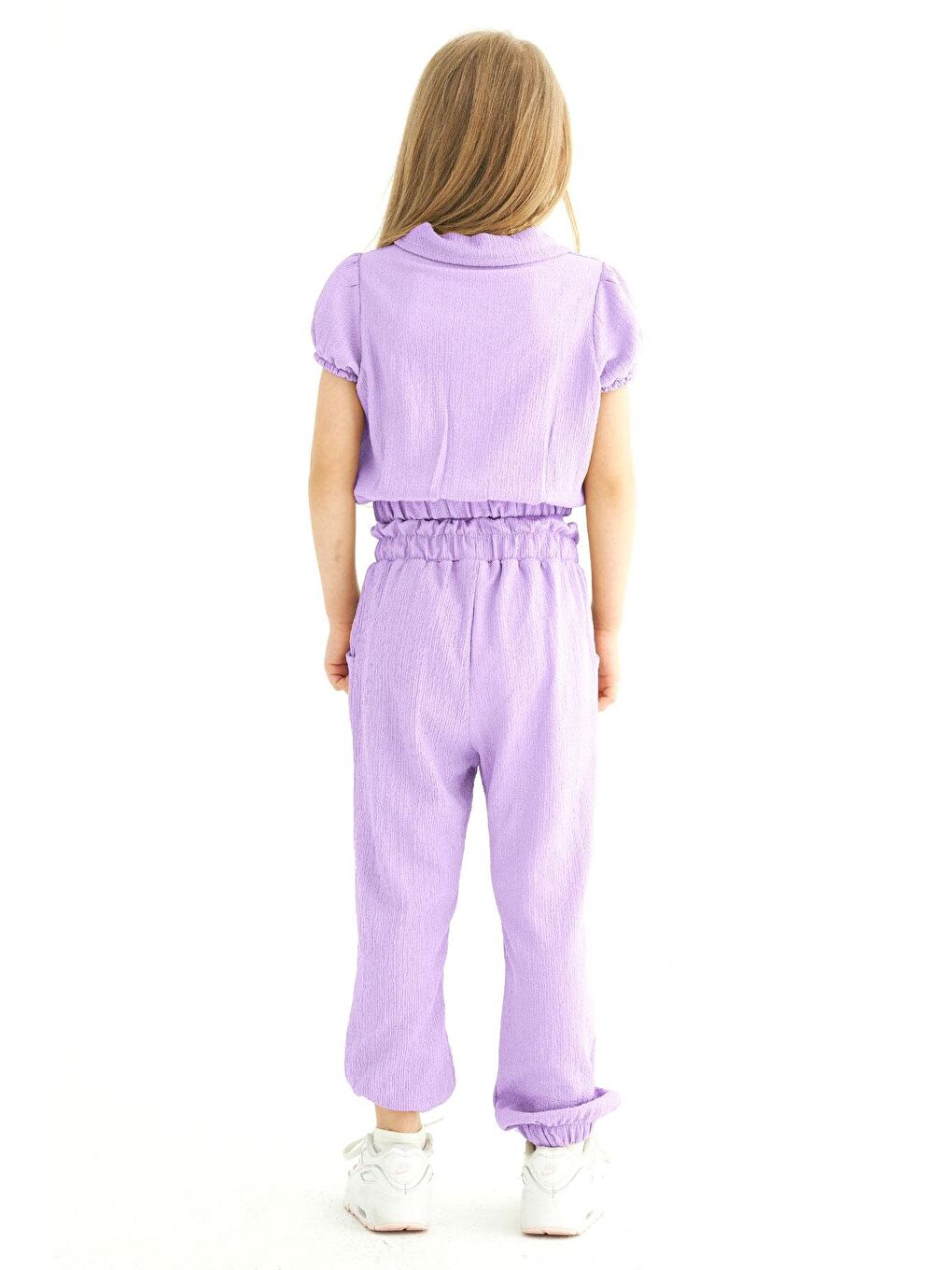 Lila Karpuz Kollu Kız Çocuk Pantolon Takım-3