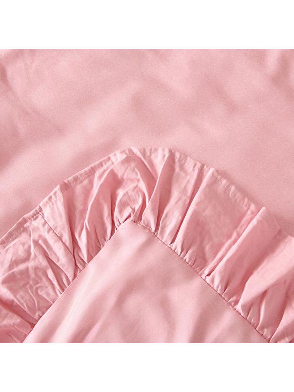 Soft Fırfırlı Çift Kişilik Nevresim Takımı - Pembe-2