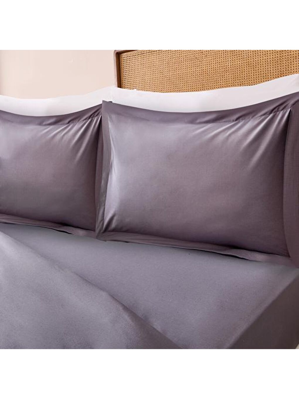 Evidea Soft Oxford Yastıklı Çift Kişilik Nevresim Takımı - Antrasit - 3