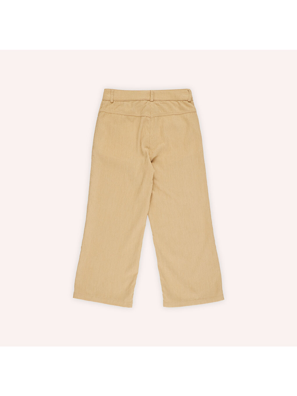Panço Bej Kız Çocuk Düğmeli Pantolon - 8