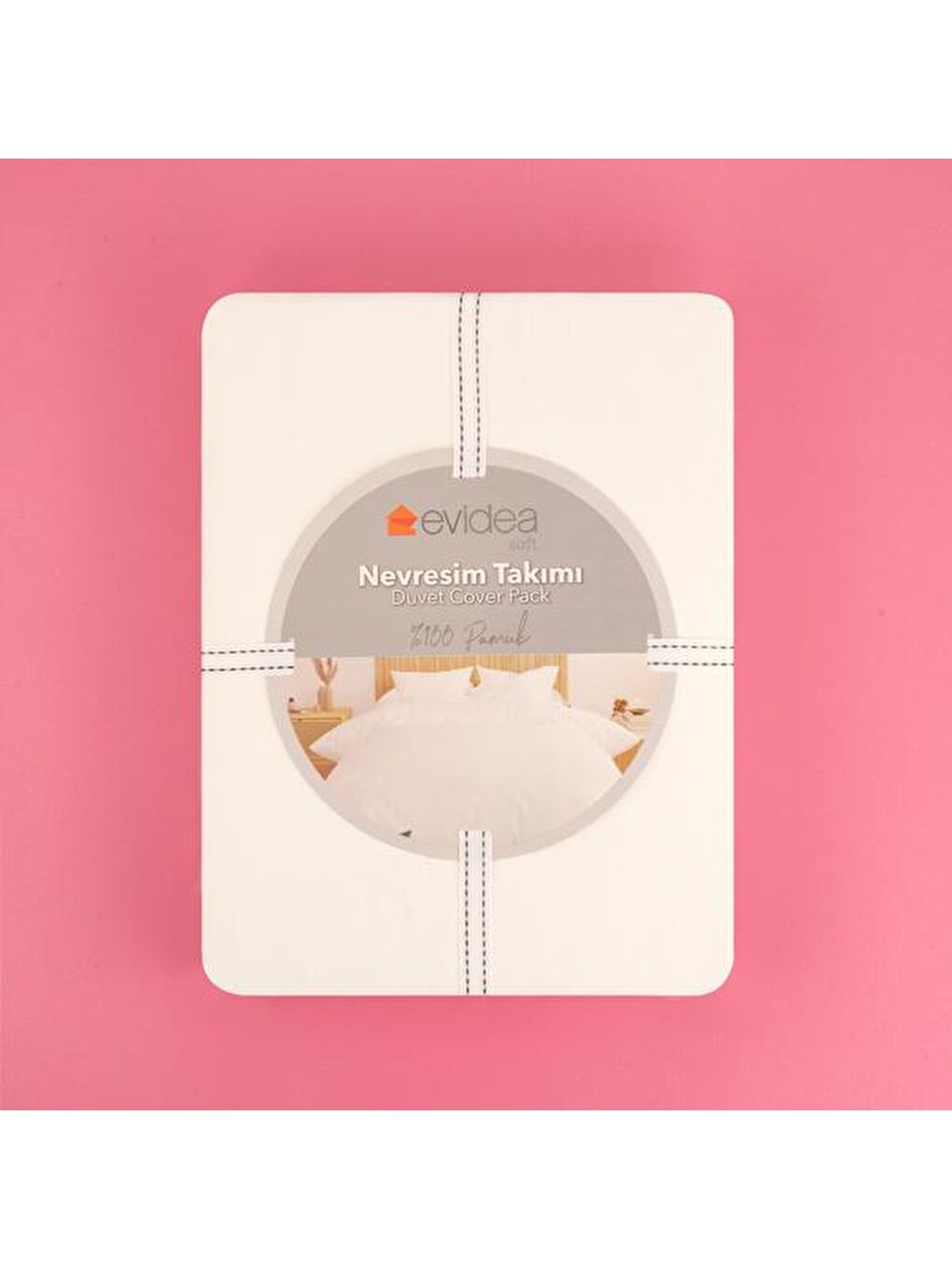 Soft Oxford Yastıklı Çift Kişilik Nevresim Takımı - Beyaz-1