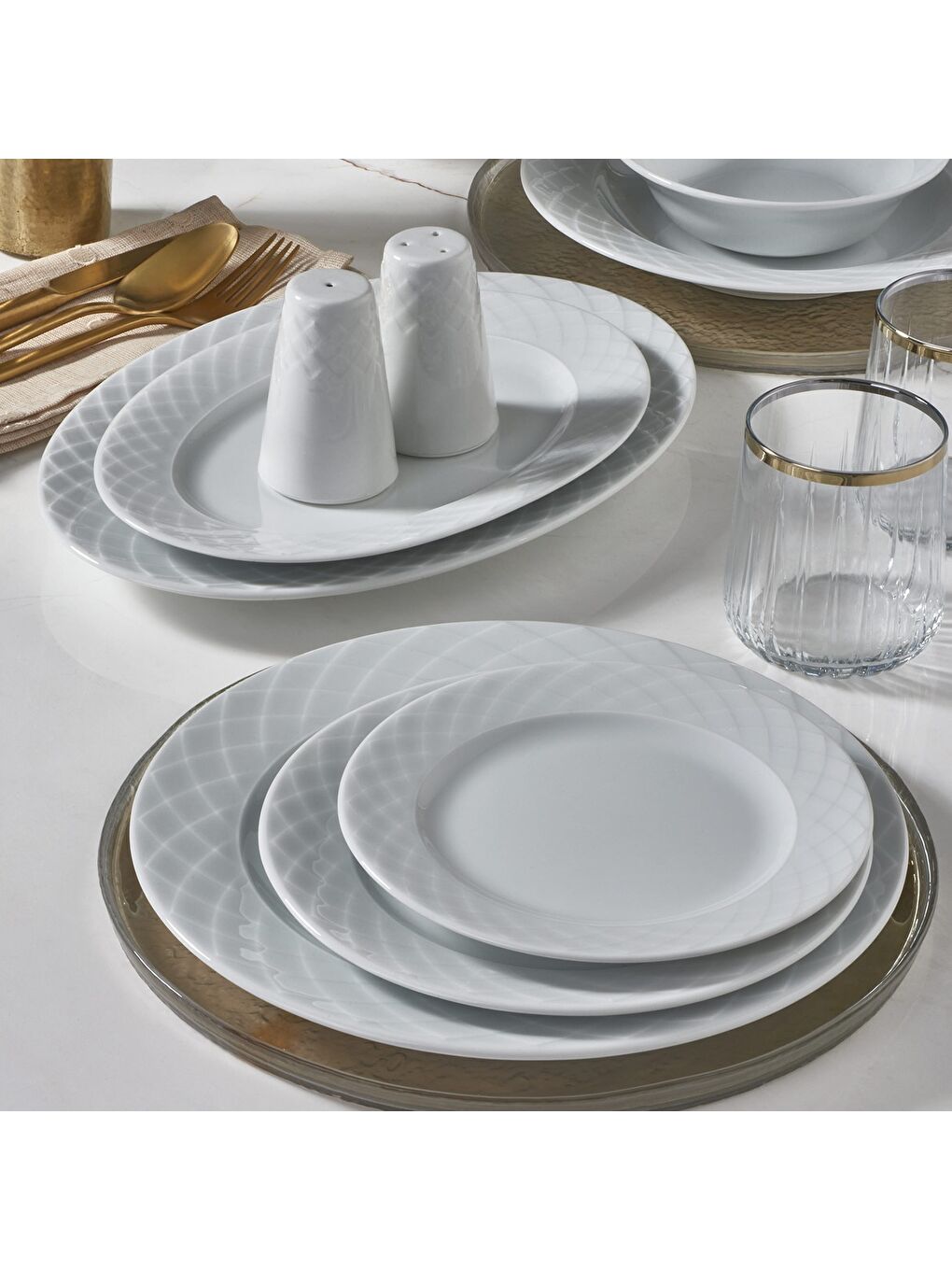 Ekru Alfa 36 Parça 6 Kişilik Yemek Takımı-3