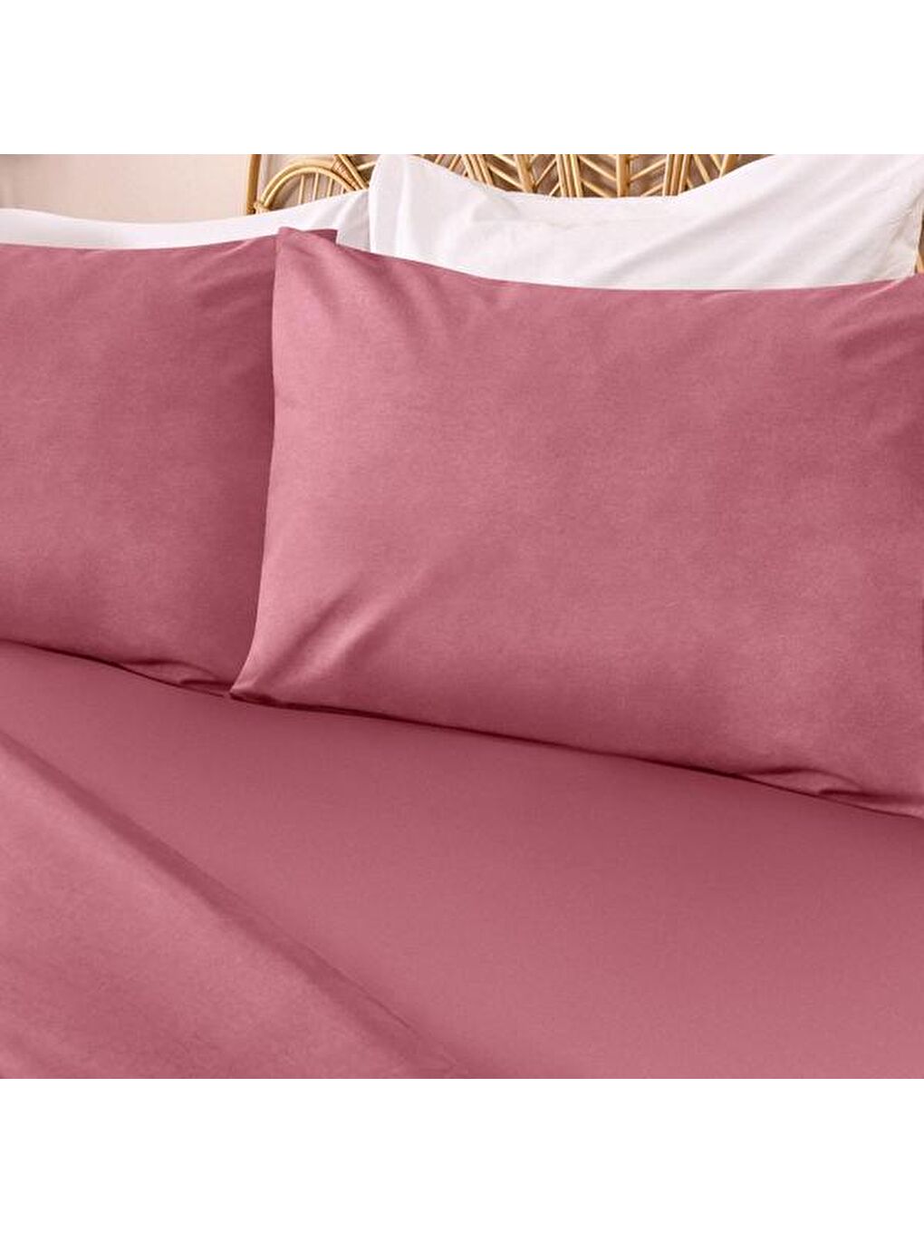 Evidea Pembe Soft Çift Kişilik Nevresim Takımı - Gülkurusu - 2