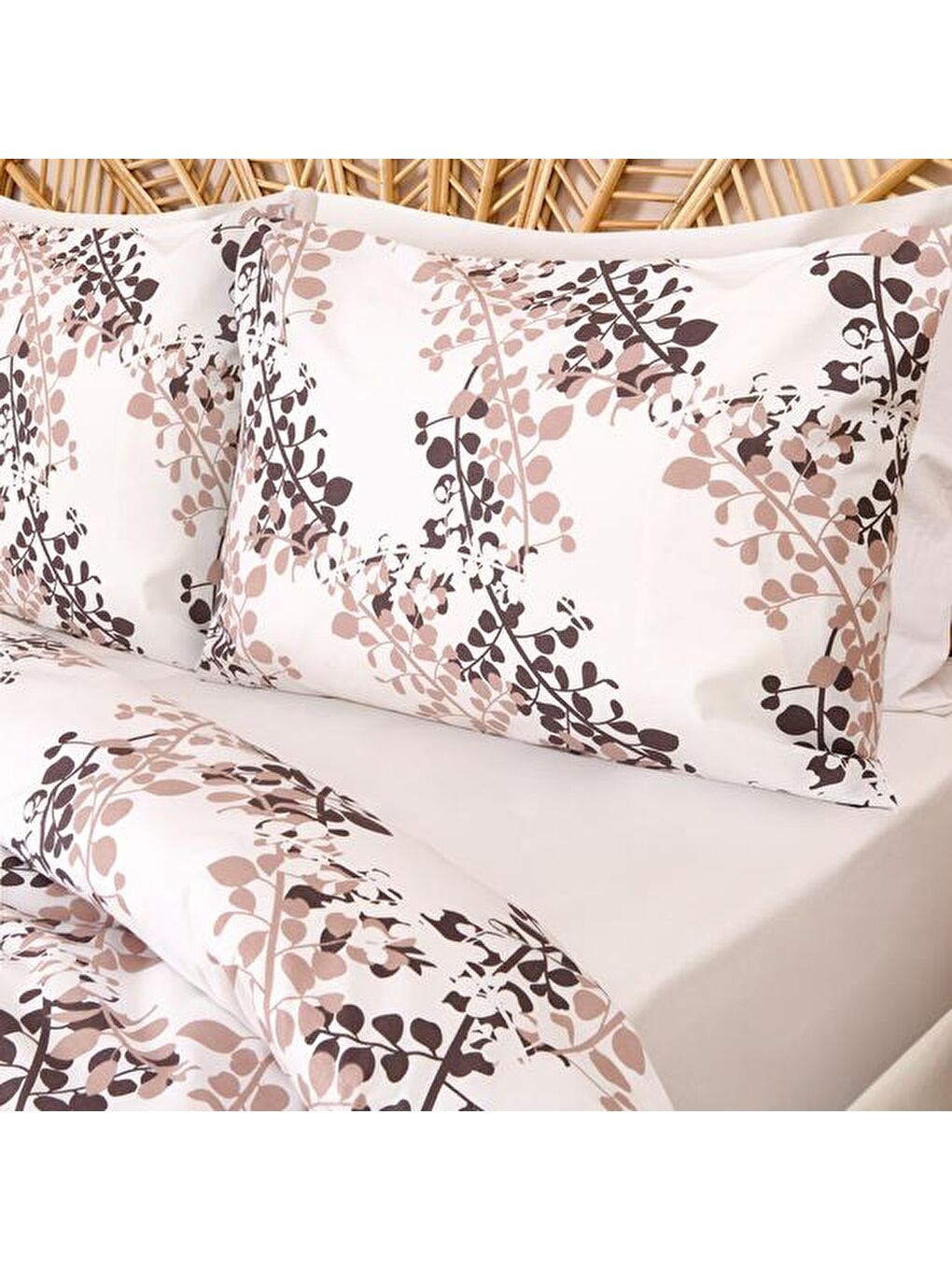 Soft Gren Çift Kişilik Nevresim Takımı - Beyaz / Gri-2