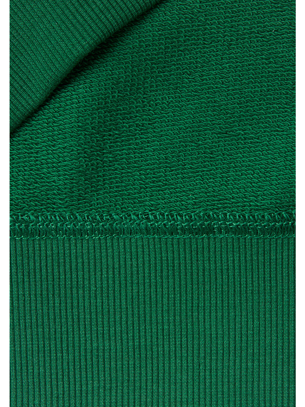 Erkek Koyu Yeşil  100 Pamuk Bisiklet Yaka Basic Sweatshirt-5