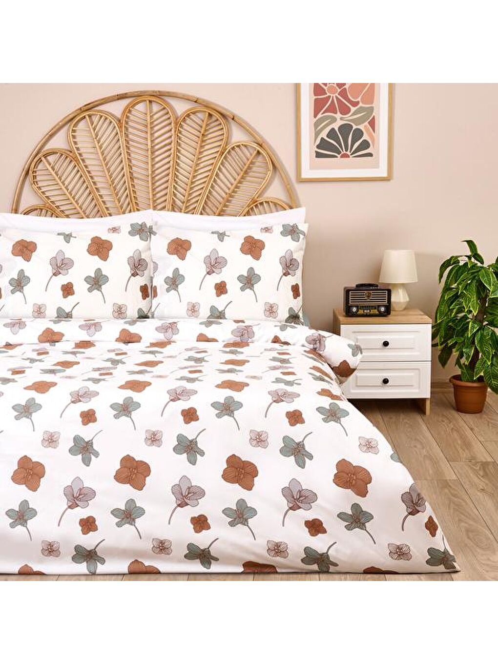 Karışık Soft Silla Çift Kişilik Nevresim Takımı - Renkli