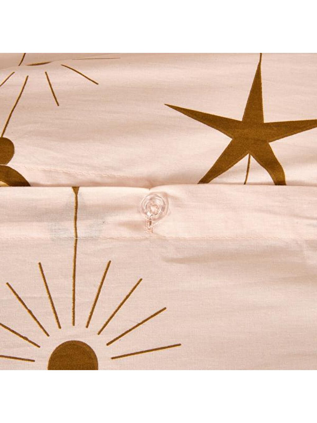 Evidea Lila Soft Stella Tek Kişilik Nevresim Takımı - Ekru / Hardal - 4