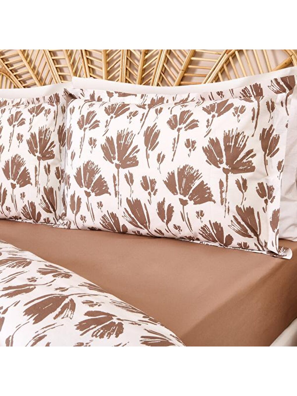 Evidea Soft Lily Çift Kişilik Nevresim Takımı - Gri / Beyaz - 4