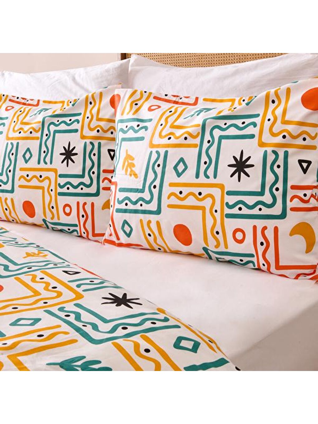 Karışık Soft Cubo Çift Kişilik Nevresim Takımı - Renkli-4